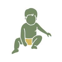 schattig baby kinderen silhouet vector ontwerpen voor uitverkoop