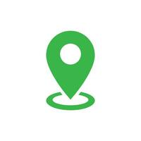 eps10 groen kaart wijzer icoon geïsoleerd Aan wit achtergrond. plaats, pin, GPS. vector illustratie.