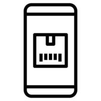 smartphone bijhouden icoon lijn schets vector teken symbool grafisch illustratie
