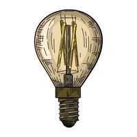 creatief hand getekend licht lamp illustratie vector