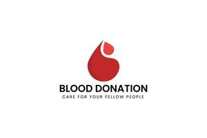 bloed bijdrage logo vector icoon illustratie