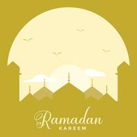 Ramadan kareem vlak moskee illustratie vector