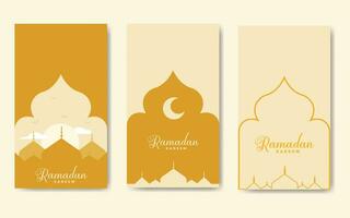 Ramadan moskee bundel sjabloon vector