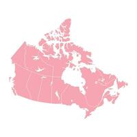 vector illustratie van Canada kaart met provincies grenzen.