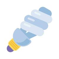 vlak gevaarlijk verspilling spiraal fluorescerend lamp icoon vector