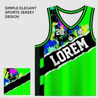 groen sublimatie basketbal Jersey ontwerp vector