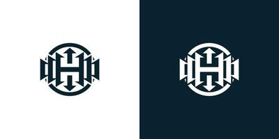 eerste brief h monogram icoon logo vector
