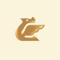 gouden vogel logo ontwerp, icoon ontwerp logo vogel vector