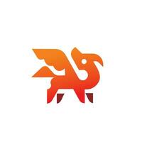 griffioen mythologie dier logo ontwerp. Grieks cultuur icoon symbool vector