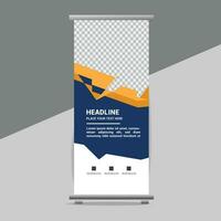 bedrijf rollen omhoog banier ontwerp Scherm standee voor presentatie doel vector