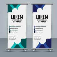 professioneel bedrijf rollen omhoog Scherm standee sjabloon ontwerp vector