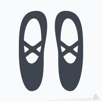 pictogram balletschoenen - glyph-stijl vector