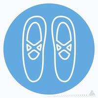 pictogram balletschoenen - blauwe ogen stijl vector