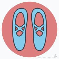 pictogram balletschoenen - kleur mate stijl vector