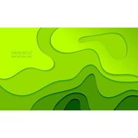 groene kleur moderne papercut abstracte achtergrond vector