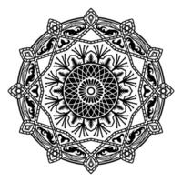 zwart en wit mandala patroon ontwerp vector