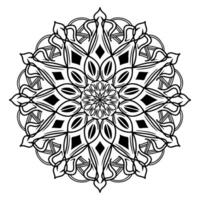 zwart en wit mandala patroon ontwerp vector