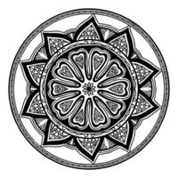 zwart en wit mandala patroon ontwerp vector