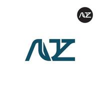 brief auz monogram logo ontwerp vector