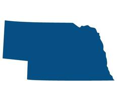 Nebraska staat kaart. kaart van de ons staat van Nebraska. vector