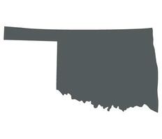 kaart van Oklahoma. Oklahoma kaart. Verenigde Staten van Amerika kaart vector