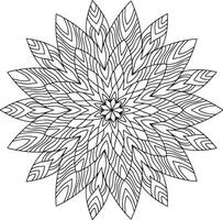 decoratief sier- mandala in etnisch oosters stijl. circulaire van mandala voor mehndi, tatoeëren, stickers. decoratief sier- mandala in etnisch oosters stijl. kleur boek bladzijde voor volwassenen vector