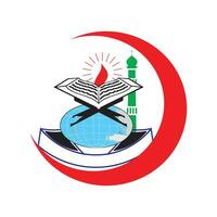 school, middelbare school, madrasa, academisch instituut logo vector