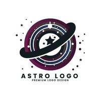 astrologie concept universum heelal ster logo ontwerp vector sjabloon