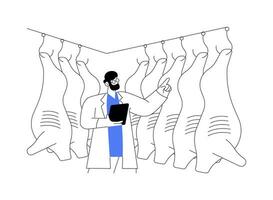 vlees verkoudheid opslagruimte abstract concept vector illustratie.