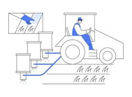 kunstmest gebruik abstract concept vector illustratie.