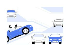 multilevel parkeren garage abstract concept vector illustratie.