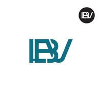 brief lbv monogram logo ontwerp vector