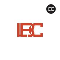 brief lbc monogram logo ontwerp vector