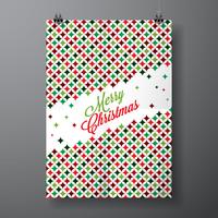 Vector Merry Christmas Holiday illustratie met typografisch ontwerp