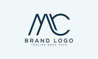 brief mc logo ontwerp vector sjabloon ontwerp voor merk.