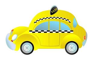 generieke gele taxi passagiersvoertuig vector
