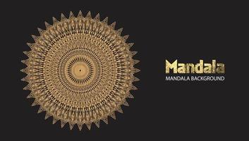 mandala ontwerp mandala vector ronde luxe design gouden borstel tekst.