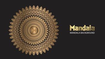 mandala ontwerp mandala vector ronde luxe design gouden borstel tekst.