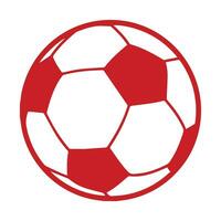 een voetbal bal of Amerikaans voetbal is getoond in rood en wit vector