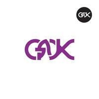 brief gnx monogram logo ontwerp vector