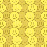 naadloos patroon van geel emoticons. glimlach in een sociaal netwerk. vector illustratie