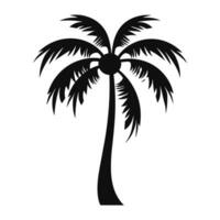 een tropisch palm boom silhouet vector geïsoleerd Aan een wit achtergrond