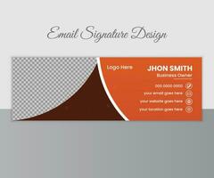 zakelijke e-mail handtekening voor allemaal bedrijf met wit achtergrond, uniek vector ontwerp sjabloon.