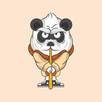 panda graffiti dier karakter illustratie vector