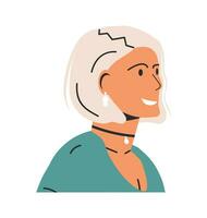 blond Dames in jurk geïsoleerd. glimlach mooi mode meisje. modieus dame in gewoontjes kleren. mooi vrouw karakter Aan wit. modieus levensstijl. tekenfilm vlak vector illustratie