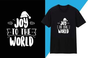 vreugde naar de wereld t overhemd ontwerp vector