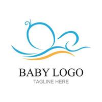 vector illustratie van schattig baby glimlach logo en symbool perfect voor bedrijf, industrie, winkel merken, enz