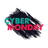 cyber maandag, cyber maandag typografie t-shirt print gratis vector