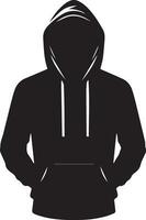 Mens hoodies vector silhouet zwart kleur 9