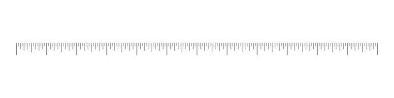 meten tabel met 12 inches. gemakkelijk heerser schaal. naaien hulpmiddel. lengte meting wiskunde, afstand, hoogte. vector grafisch illustratie. eps.